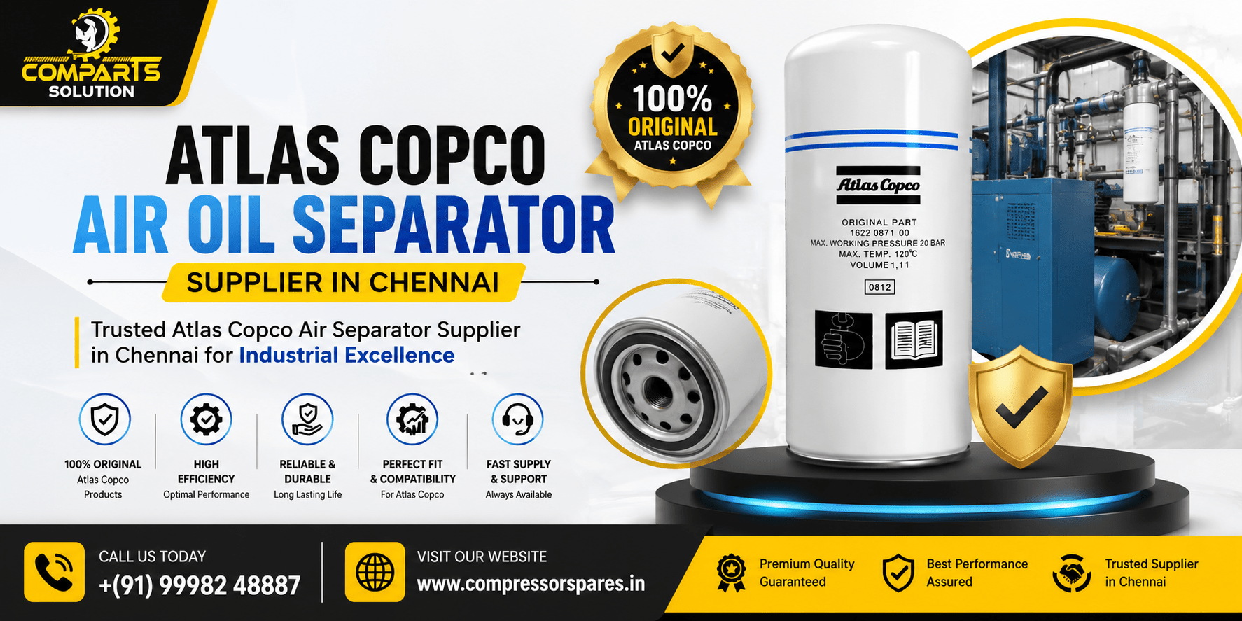 Atlas Copco Air Oil Separator Supplier in Chennai